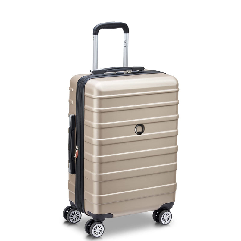 DELSEY PARIS Margot Hardside Luggage, Dual Wheel Spinners for Smooth Travel, Expandable with Spacious & Organizable compartments, Men and Women, Gold, Carry-On 20-Inch