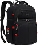 Insulated Cooler Backpack,Double Deck Leak Proof Cooler Bag,Insulated Backpack Cooler Lunch Backpack for Men Women,Black & Red