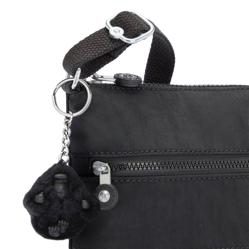 Kipling Unisex Adult Women's Keiko Mini Bag, Lightweight Adjustable Purse, Durable Shoulder Sling Crossbody Bag, Black Noir, 8 L X 9 H X 1.25 D US