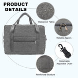 lifwimner For Spirit Airlines Personal Item Bag 18x14x8 in Underseat Carry-on Luggage foldable Travel Duffle Bag for Airplanes(30L, Dark Grey)
