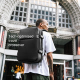 Incase A.R.C. Travel Backpack 38L – Expandable Carry On Luggage, Fits up to 17" Laptop – Butterfly Opening, Quick Access Pocket, Shoe Storage – Airplane Travel Essentials, Weekend Bag – Black