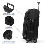 Travelpro Crew Classic Lightweight Softside Expandable Carry on Luggage, 2 Wheel Upright Rollaboard Suitcase, Men and Women, Carry On 22-Inch, Black