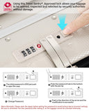 Hanke 20 Inch Carry On Luggage with Wheels PC Hard Shell Suitcase Top Opening Aluminum Frame Travel Luggage Suitcases for Woman Men Gifts.(Ivory White)