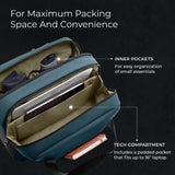 Briggs & Riley Underseat Cabin Bag - Carry On Luggage for Travel, Softside Bag for Men & Women, RFID Data Protection, Adjustable Shoulder Strap, Fits up to 16" Laptop - ZDX Collection, Ocean