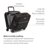 TUMI - Alpha Compact 4 Wheeled Brief - Rolling Carry On Briefcase. Laptop Bag for Commuting and Travel - Black