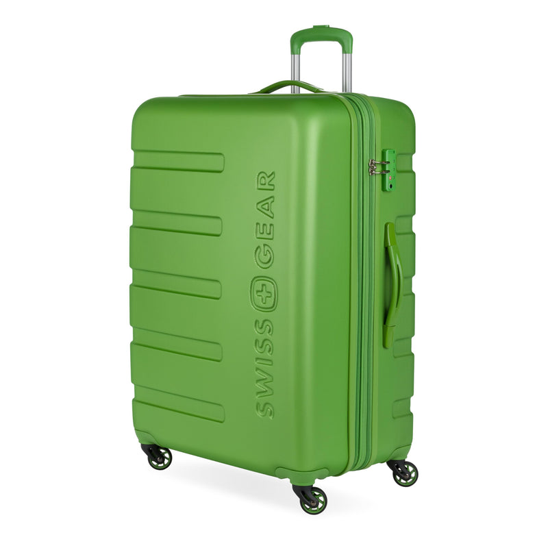 SwissGear 7366 Signature Hardside Expandable Luggage with Spinner Wheels, TSA Lock, Green, Checked-Large 27-Inch