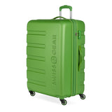 SwissGear 7366 Signature Hardside Expandable Luggage with Spinner Wheels, TSA Lock, Green, Checked-Large 27-Inch