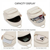 BAGOK Mini Leather Backpack Purse for Women, Small Backpack Purse with Cartoon Charm, Cute Fashion Bag for Girls & Teens