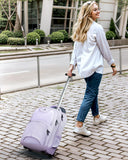 MATEIN Rolling Backpack for Women, 17 Inch Travel Laptop Backpacks with Wheels, Waterproof Large Roller Carry On Luggage Wheeled, Trolley Overnight Suitcase Business Computer Bag, Purple