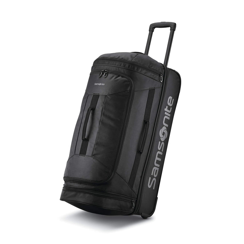 Samsonite Andante 2 Wheeled Duffel Bag – 28-Inch Durable Rolling Luggage with Inline Skate Wheels, Push-Button Handle & Spacious Compartments – Travel-Friendly and Lightweight - All Black