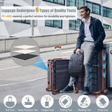 Hoteel Luggage Sets 3 Piece,(4-YEARS WARRANTY) ABS+PC Durable Lightweight Hard Shell Luggage Sets With TSA Lock For Travel,Business Trip, Suitcase Set 20 24 28 Inch, Blue