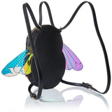 Betsey Johnson Women's What S The Buzz Crossbody Backpack, Black-honey Bee, One Size US