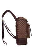 Gucci, Pre-Loved Original GG Canvas Alpina Trekking Backpack, Burgundy