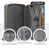 Joyway Luggage Set 7 Piece Suitcase Sets with Spinner Wheel,Hardside Expandable Travel Laggage with TSA Lock(18/20/24/28 Blue)