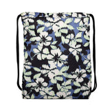 Roxy Light As A Feather Compact Drawstring Backpack - Wild Wind Hibiscus Mirage