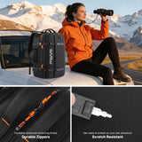 MOSISO 40L Travel Backpack for Women Men, Large Rucksack Duffel Bag Flight Approved Carry on Daypack with USB Charging Port, 15.6 inch Laptop Computer Backpack for Business Work Commute, Black