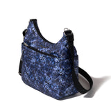 Securtex Anti-theft Free Time Hobo Bag - 10.5"x9" Travel Crossbody For Women w/Locking Zippers RFID