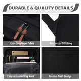 VASCHY School Backpack, Water Resistant Casual Daypack Travel Backpack Bookbag for Men Women with Padded Laptop Sleeve Black