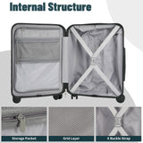 WireHot Lightweight Luggage with Spinner Wheels & YKK Zipper, 3-Piece Suitcase ABS+PC Hardside Hard Shell Luggage Set with TSA Lock, Teal Blue (20+24+28 inch)