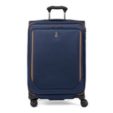 Travelpro Crew Classic Lightweight Softside Expandable Checked Luggage, 8 Wheel Spinner Suitcase, TSA Lock, Men and Women, Checked Medium 25-Inch, Patriot Blue
