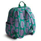 Vera Bradley Women's Bancroft Backpack - Premium Cotton, Iconic Paisley Green Jacket, One Size
