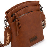 Montana West Crossbody Bags for Women Vegan Leather Western Cross Body Bag Handbag Shoulder Purse with Detachable Guitar Strap MWC-185DBR