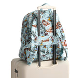 Vera Bradley Women's Disney Premium Cotton Bancroft Backpack, Ski Weekend Mickey and Friends, One Size