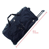 Rockland Rolling Duffel Bag, Black, 30"