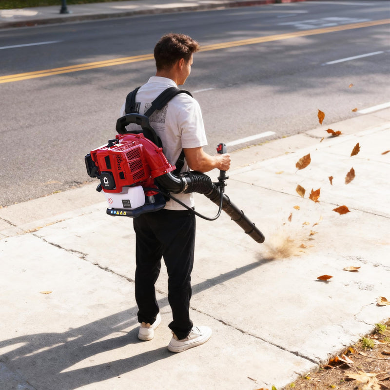 52CC Backpack Blower, 2.2-HP 2-Cycle Gas Leaf Blower with 780 CFM & 270 MPH, Backpack Leaf Blower, Powerful Clearing Performance for Wet Leaf & Debris Clean & Snow Removal