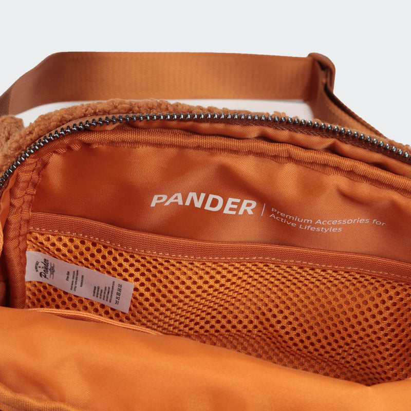 Pander Large 2L Fanny pack Everywhere Fleece Belt Bag for Women and Men with Adjustable strap Belt. (Saddle Brown)