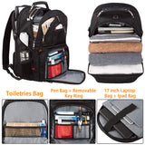 LTINVECK Travel Laptop Backpack, Extra Large Backpack for Men Women with USB Charging Port, TSA Friendly Heavy Duty Big Business Computer Bag Tech Backpacks Bag Fit 17 Inch Laptops, RFID Backbag