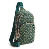Premium Cotton Lorman Sling Backpack, Mistletoe Lattice, One Size | Backpacks4Less