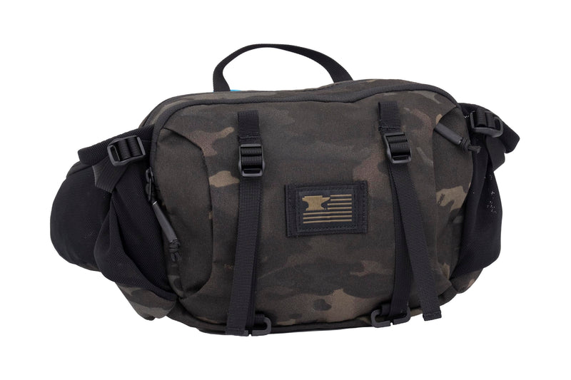 Mountainsmith Epic EVO Lumbar Pack with 1L Hydration Bladder - 2L Tactical Waist Pack for Hiking, Biking, EDC, & Hunting - Multicam Black