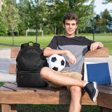 YHXONEOK Soccer Bag, Lightweight Soccer backpack with Ball Compartment & Shoe Compartment for Basketball Volleyball & Football, Large and Water Resistant Sports Backpack for Son Daughter Men Women