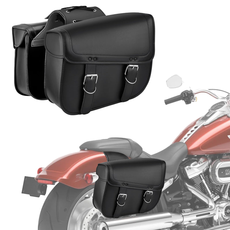 Nomad Universal Motorcycle Saddlebags – Large Quick-Easy Throw Over Bags for Cruiser, Chopper, Touring – Heavy Duty saddle bags, Waterproof, Secure Lock, Durable Storage Side Bags for Bikers