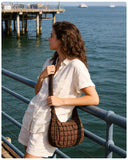 BAGSMART Crossbody Hobo Bag for Women with Adjustable Strap, Quilted Puffy Purses for Women Fluffy Compact Shoulder Handbag