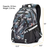High Sierra Loop Backpack, Travel, or Work Bookbag with tablet sleeve, One Size, Graffiti/Black/Ash
