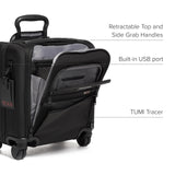 TUMI - Alpha Small Compact 4 Wheeled Brief - Men's Travel Underseat Carry On Bag - Fits up to 13" Laptop - 16.0" X 14.0" X 8.0" - Black