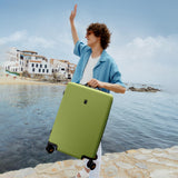 LEVEL8 Luminous Carry on Luggage, 20 Inch Hardside Suitcase Bundle with 4 PC Packing Cubes Organizer Set - Green