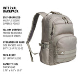 adidas Interval Backpack – Daypack for Travel Sports Gym Work School, 32L