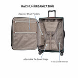 Ricardo Beverly Hills Montecito 3.0 Softside Luggage Collection – Expandable Suitcases with Wheels and TSA Lock, 25" Medium Check-in, Hunter Green