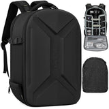 Camera Backpack, Hardshell DSLR Photography Camera Bag with Rain Cover, Waterproof Hard Shell Camera Case with Tripod Holder & 15.6" Laptop Compartment Compatible with Canon/Nikon/Sony/DJI Mavic Drone