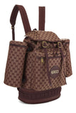 Gucci, Pre-Loved Original GG Canvas Alpina Trekking Backpack, Burgundy