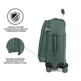 Travelpro VersaPack+ Lightweight Softside Expandable Carry on Luggage, 8 Spinner Suitcase, TSA Lock, Men and Women, Carry On 21-Inch, Desert Sage Green