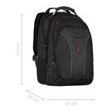 SwissGear Carbon II Black Notebook Backpack-Fits Apple Macbook Pro 15 inch and 17 inch
