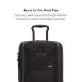 TUMI - Alpha Medium Dual Access Expandable 4-Wheeled Checked Luggage - Zipper Expansion - Durable Ballistic Nylon - Medium Capacity Suitcase with TSA Lock - Dark Black