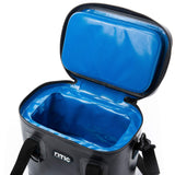 RTIC Soft Cooler 8 Can, Insulated Bag Portable Ice Chest Box for Lunch, Beach, Drink, Beverage, Travel, Camping, Picnic, Car, Trips, Floating Cooler Leak-Proof with Zipper, Blue/Grey