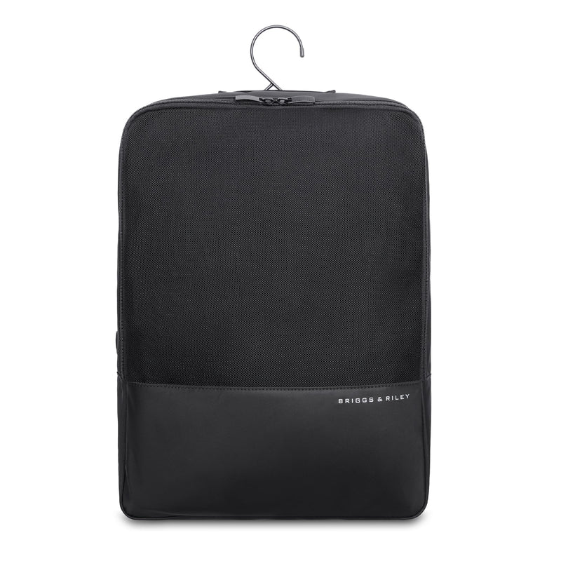 Briggs & Riley Hanging Laundry Compression Cube for Travel - Compression Packing Cube for Women & Men, Luggage & Suitcase Organizer Bag for Clothes, Includes Hook - Travel Essentials, Black