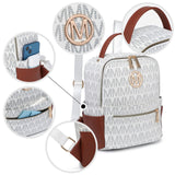 MKP Small Backpack Purse for Ladies Women Fashion Multi Pockets Daypacks with Front Zip Pocket