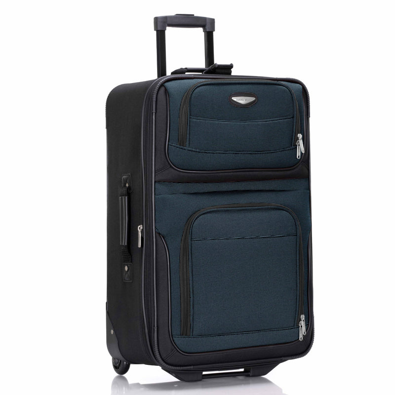Travel Select Amsterdam Softside Expandable Luggage with Rolling Wheels, Navy, 25-Inch Medium